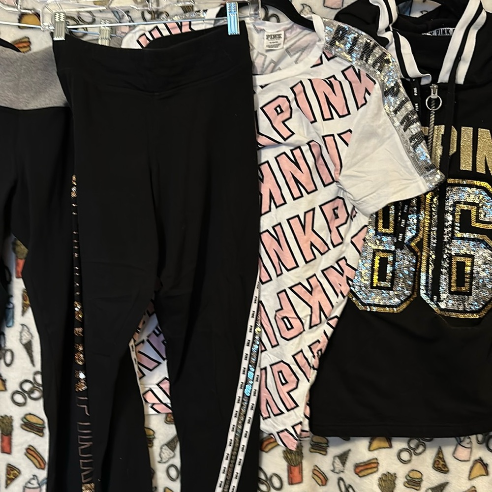 Four separate pieces of Pink brand wear